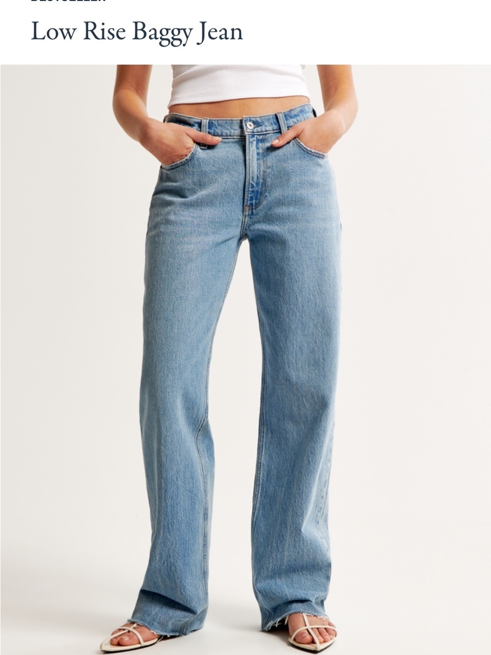 Abercrombie low rise baggy jean